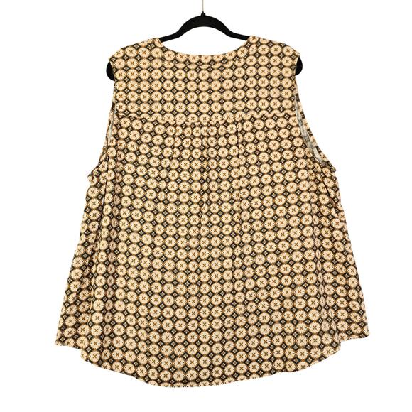 Torrid Womens Harper Linen Pullover Tank Plus Size 3X Mindy Motifs Split Neck - Picture 5 of 11